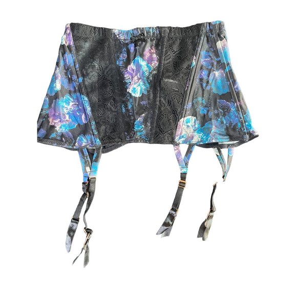 Gossard Other - Gossard Botanical Floral Lace Corset Waist Cincher Garter Belt Size XS